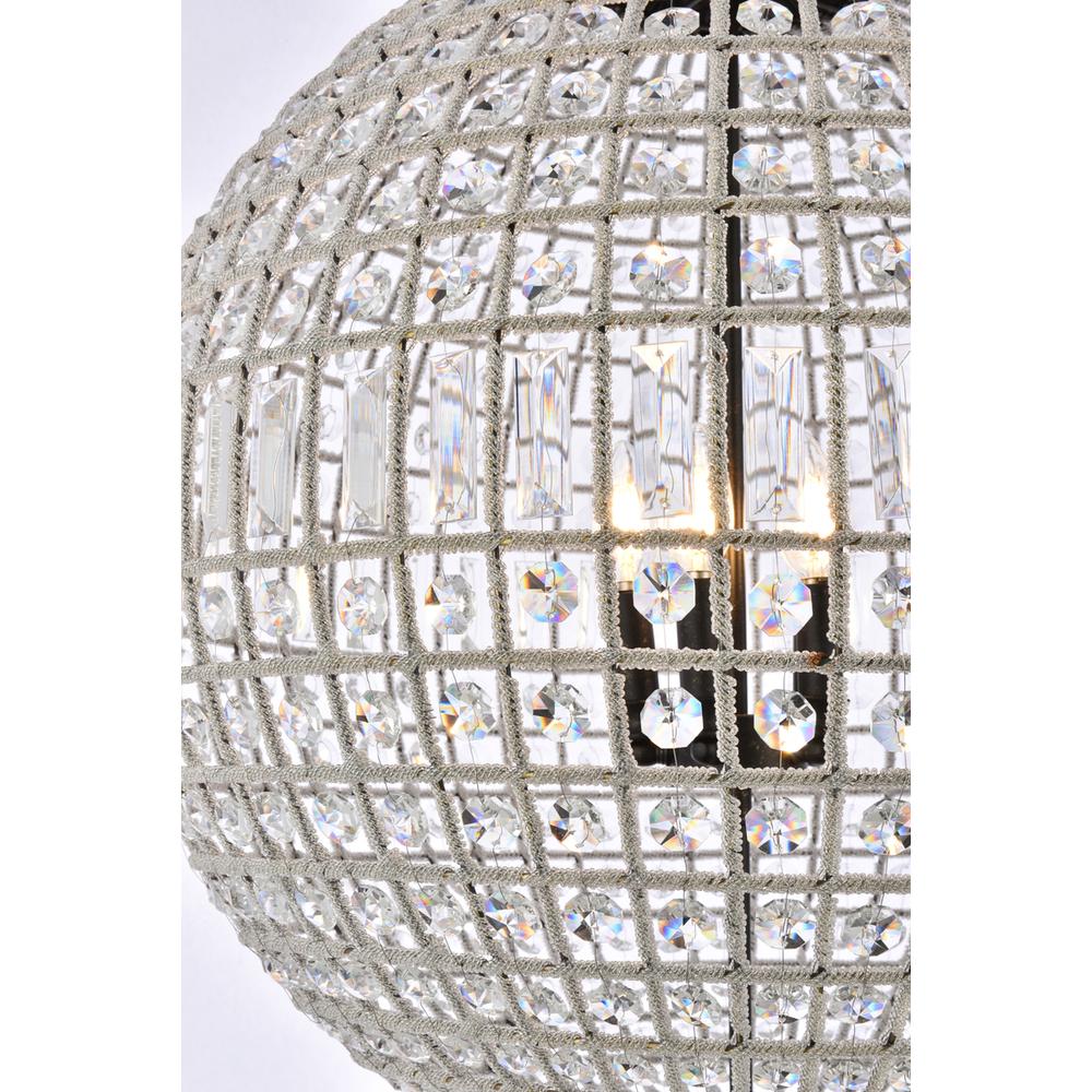 Olivia 5 light Dark Bronze Chandelier Clear Royal Cut Crystal. Picture 4