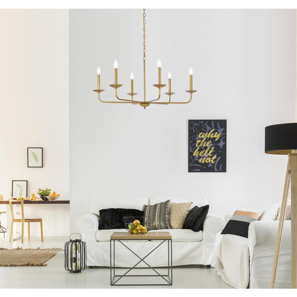 Cohen 36 inch pendant in brass. Picture 8
