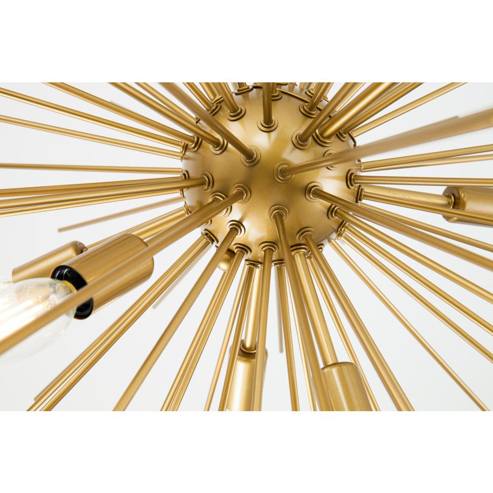 Timber 8 light Brass pendant. Picture 9