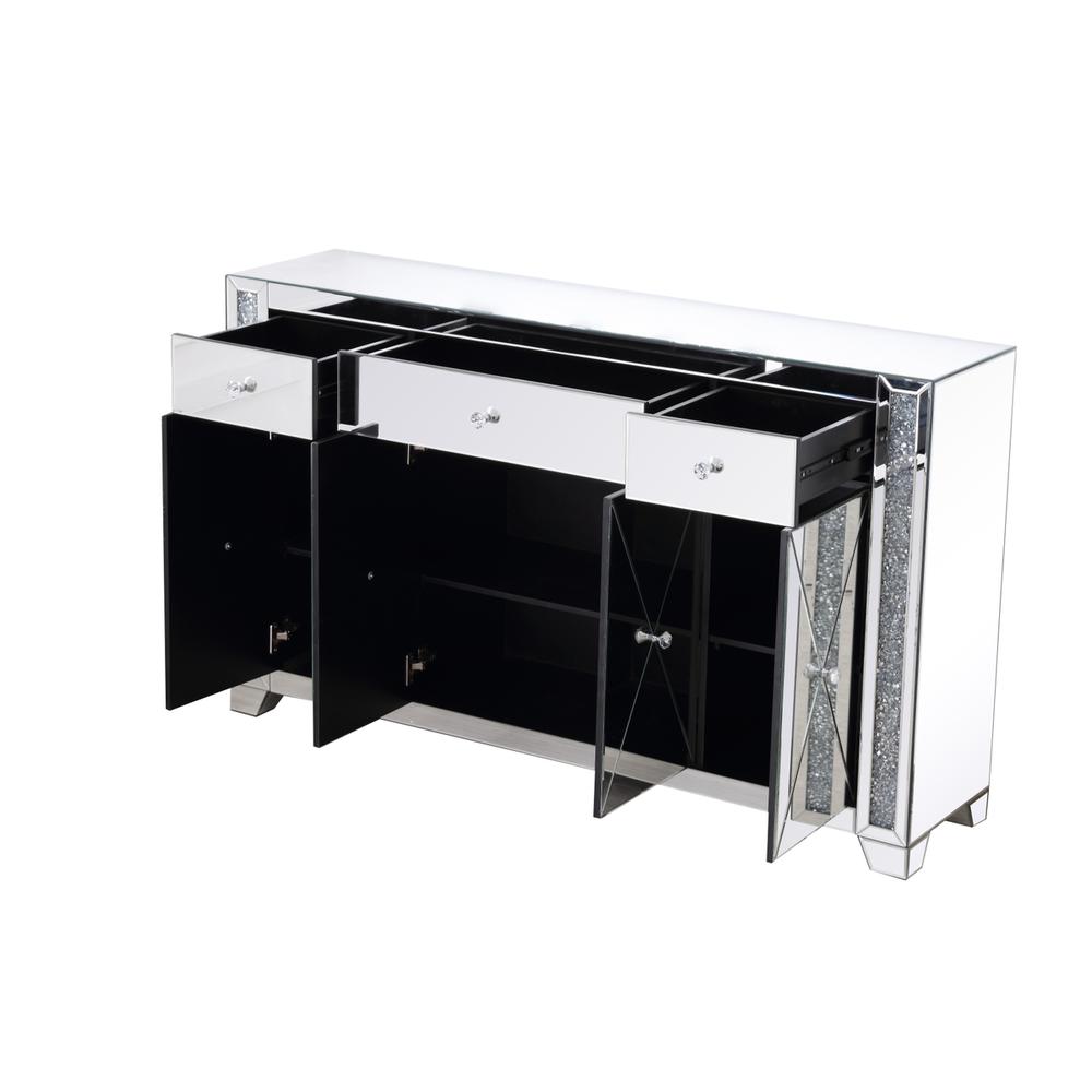60 in silver crystal mirrored credenza. Picture 8