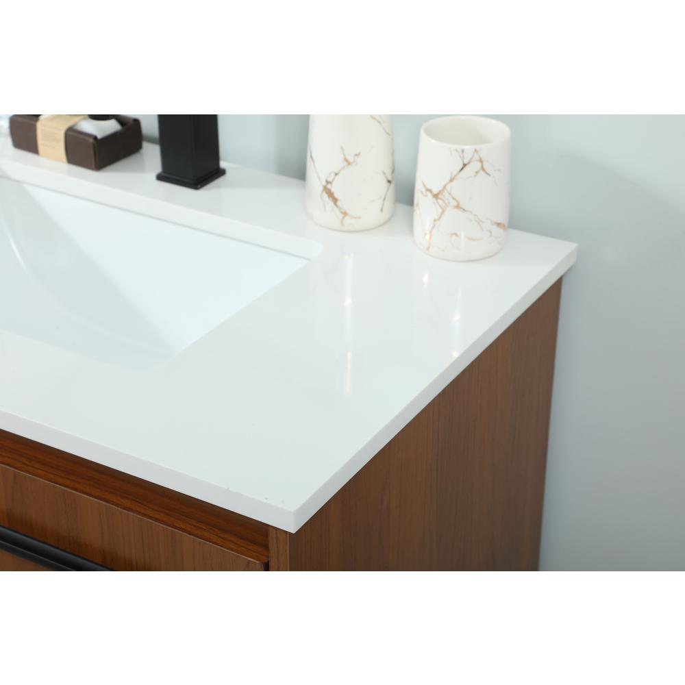30 inch Single bathroom vanity in teak. Picture 5