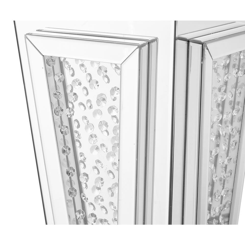 15 inch Crystal End Table In Clear Mirror Finish. Picture 5