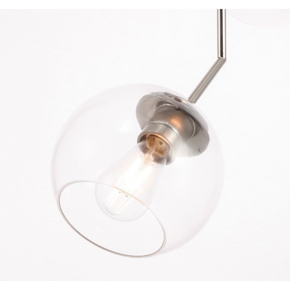 Ryland 2 Light Chrome And Clear Glass Pendant. Picture 10