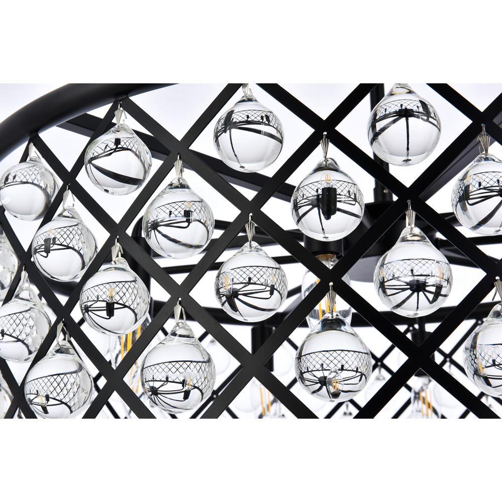 Madison 8 light Matte Black Chandelier Clear Royal Cut Crystal. Picture 5