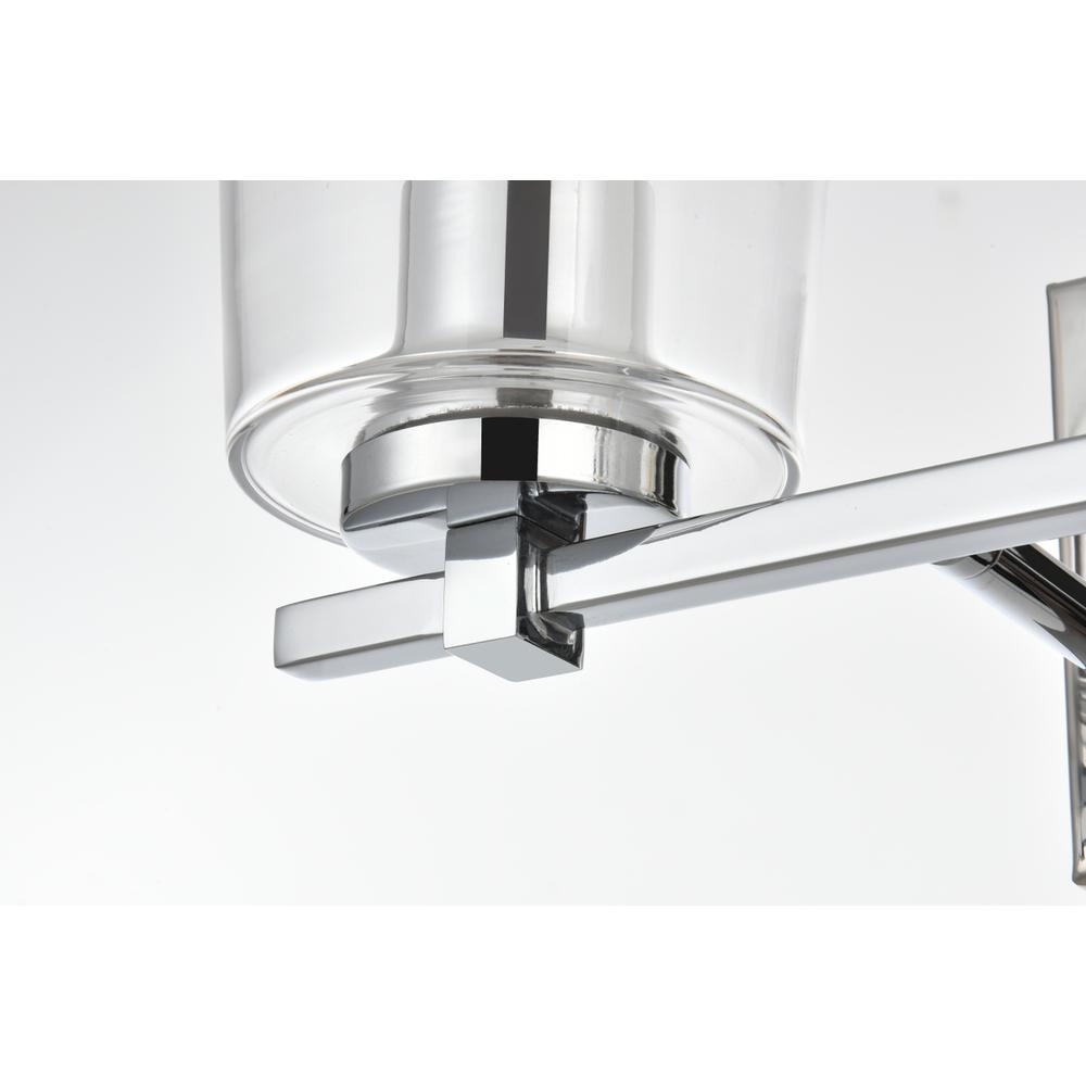Kacey 2 light Chrome and Clear Bath Sconce. Picture 5