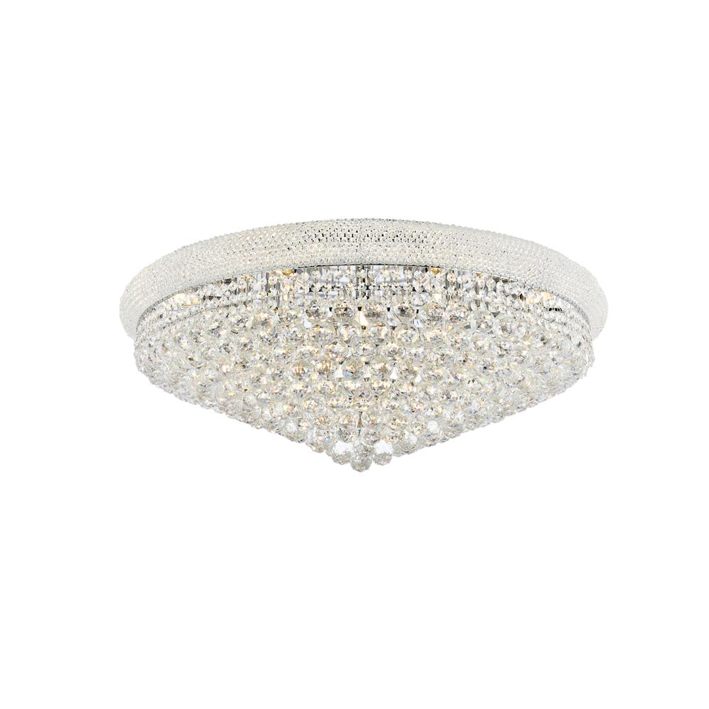Primo 20 light Chrome Flush Mount Clear Royal Cut Crystal. Picture 2
