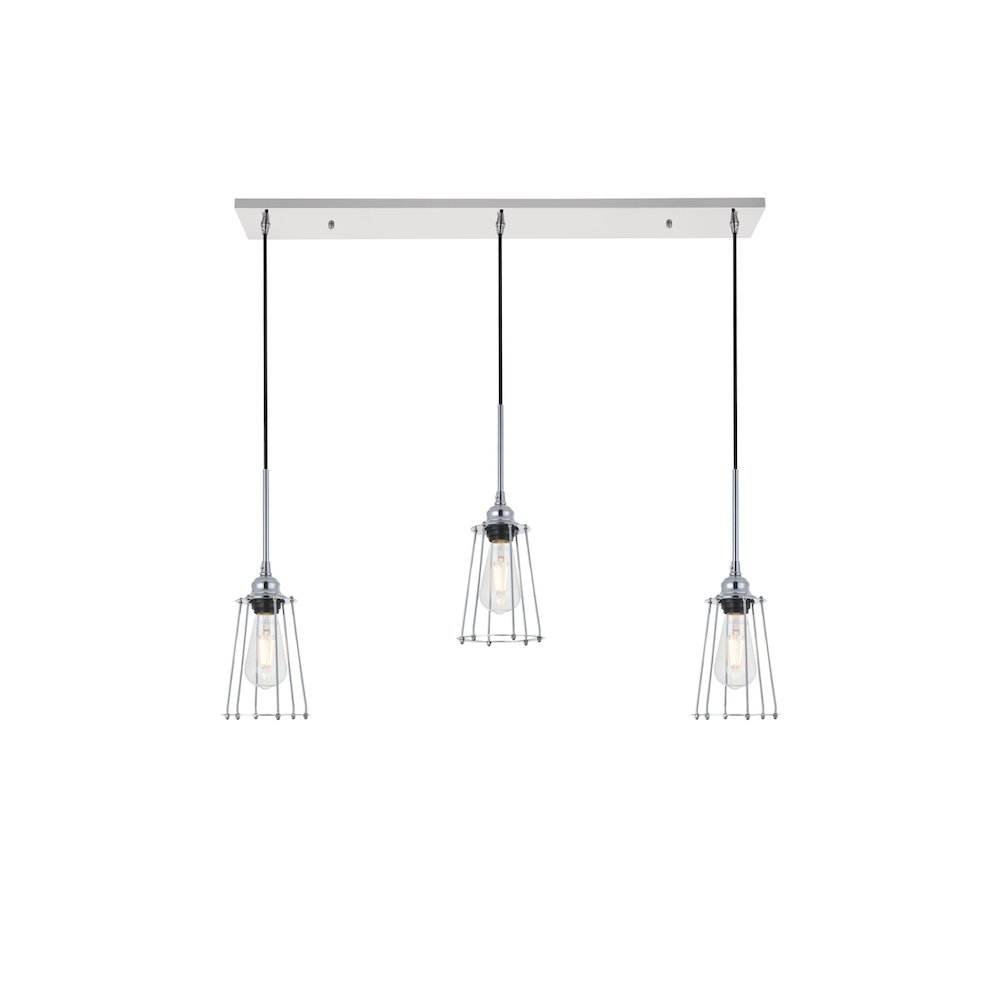 Auspice 3 Light Chrome Pendant. Picture 6