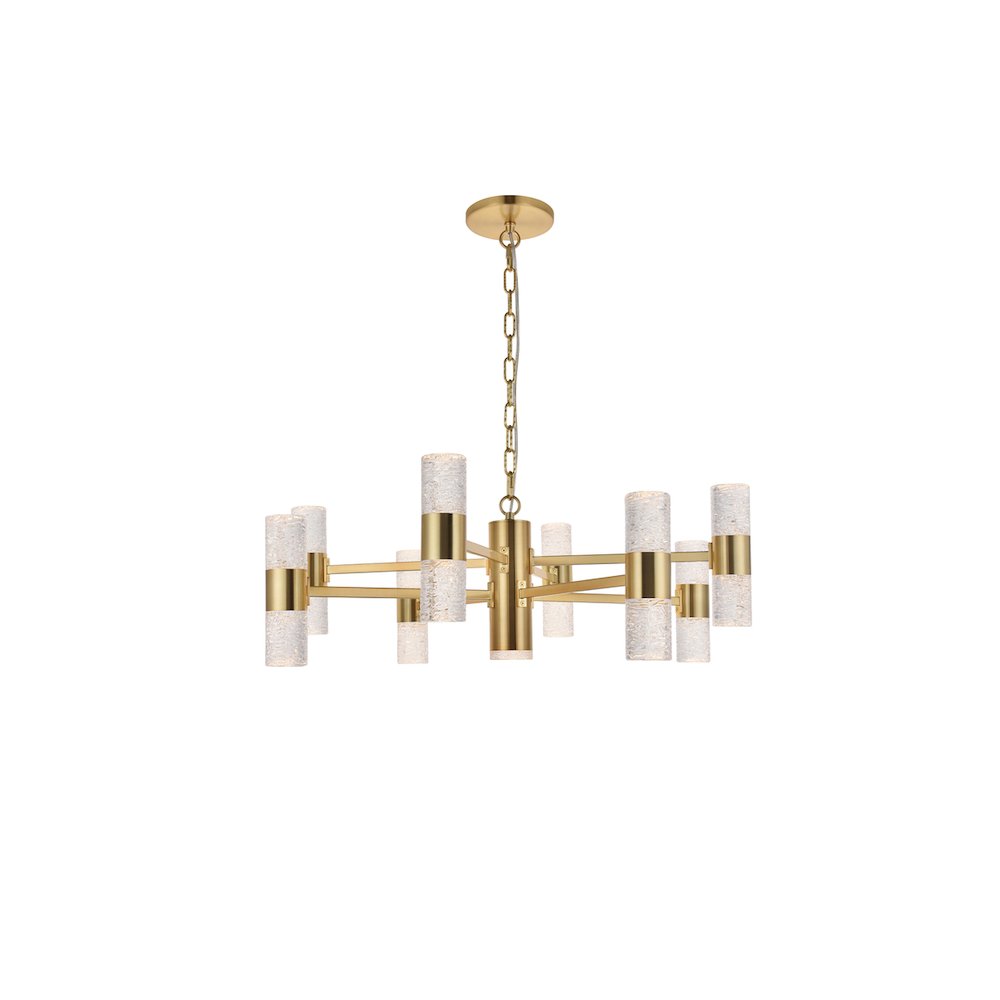 Vega 17 Light Gold Led Pendant. Picture 1