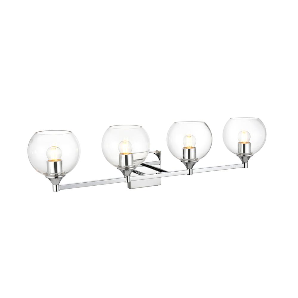 Foster 4 light Chrome and Clear Bath Sconce. Picture 3