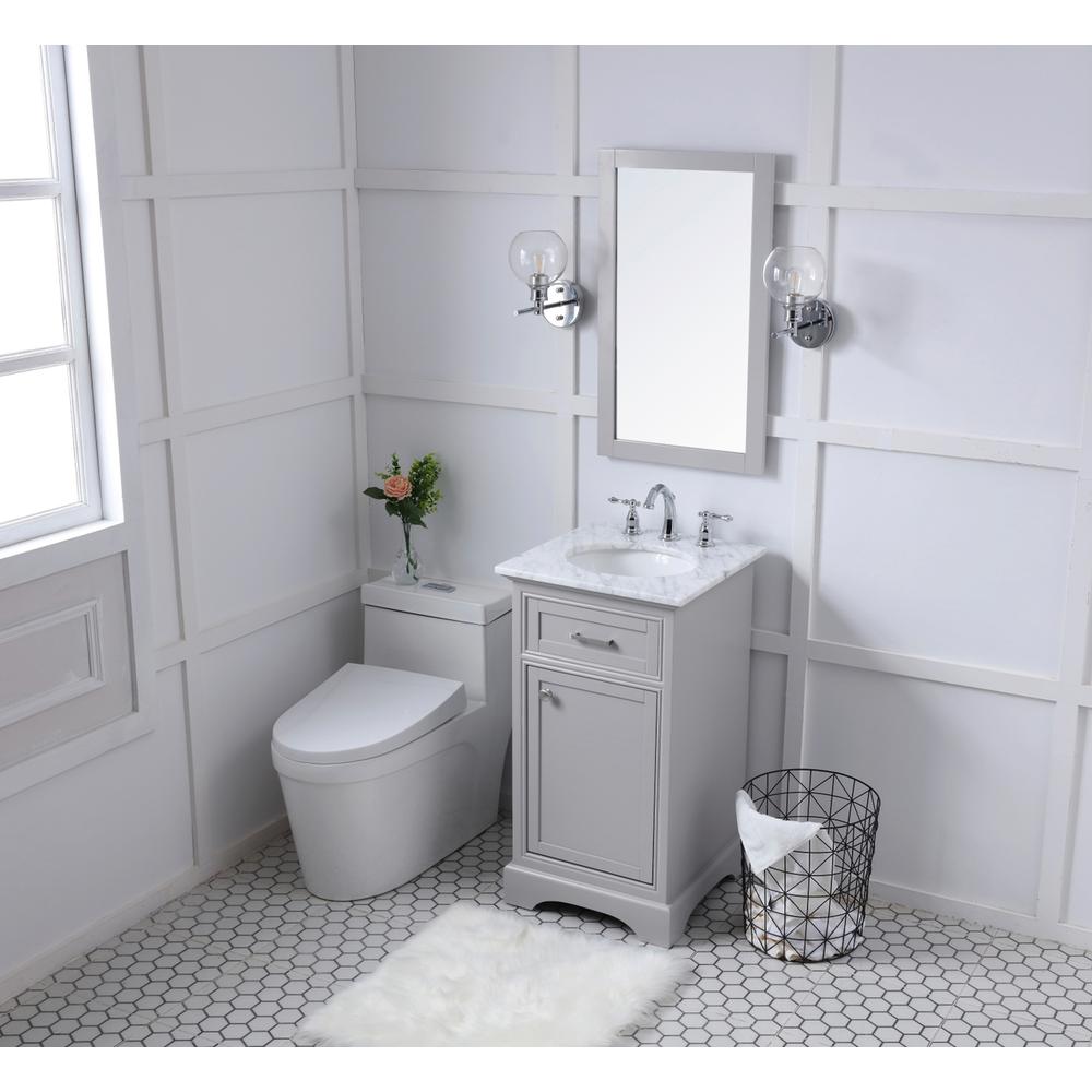 19 in. Single Bathroom Vanity set in light grey. Picture 11