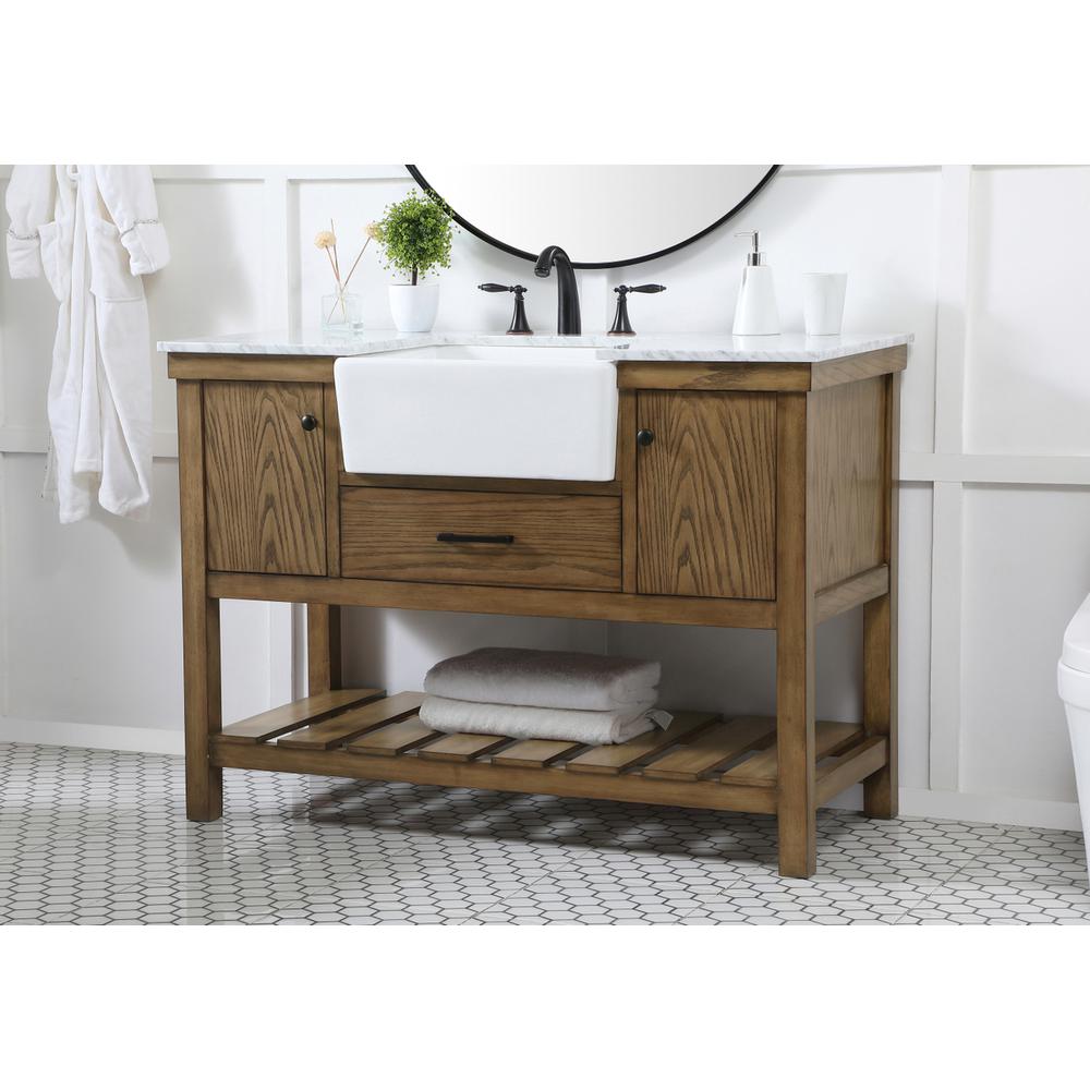 48 inch Single bathroom vanity in driftwood. Picture 2