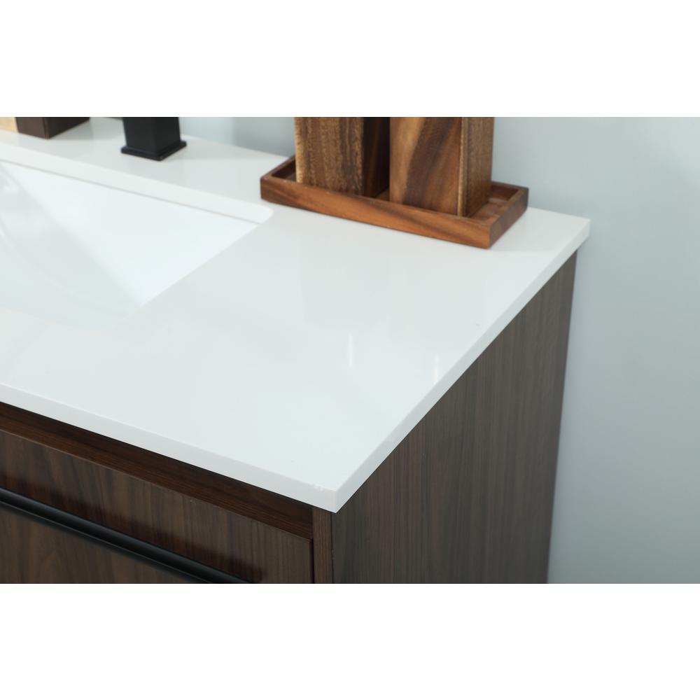 36 inch Single bathroom vanity in walnut. Picture 5