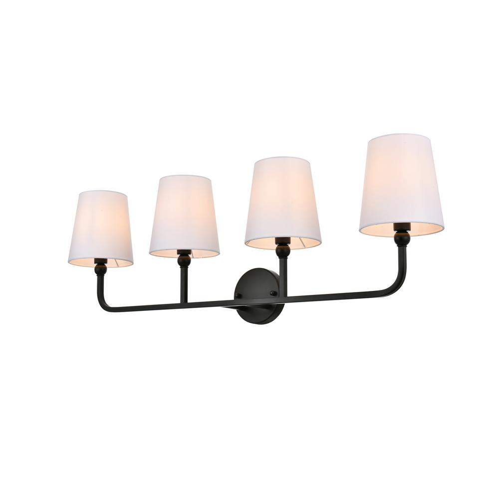 Colson 4 light Black and Clear Bath Sconce. Picture 2