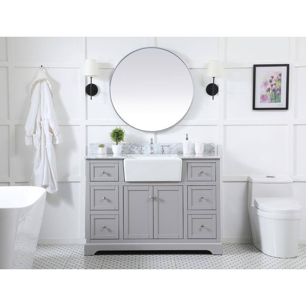 48 inch Single bathroom vanity in grey. Picture 4