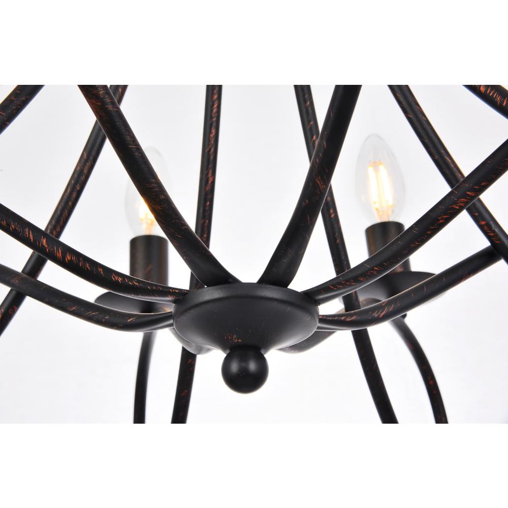 Lyndon 8 light Dark Bronze Pendant. Picture 5