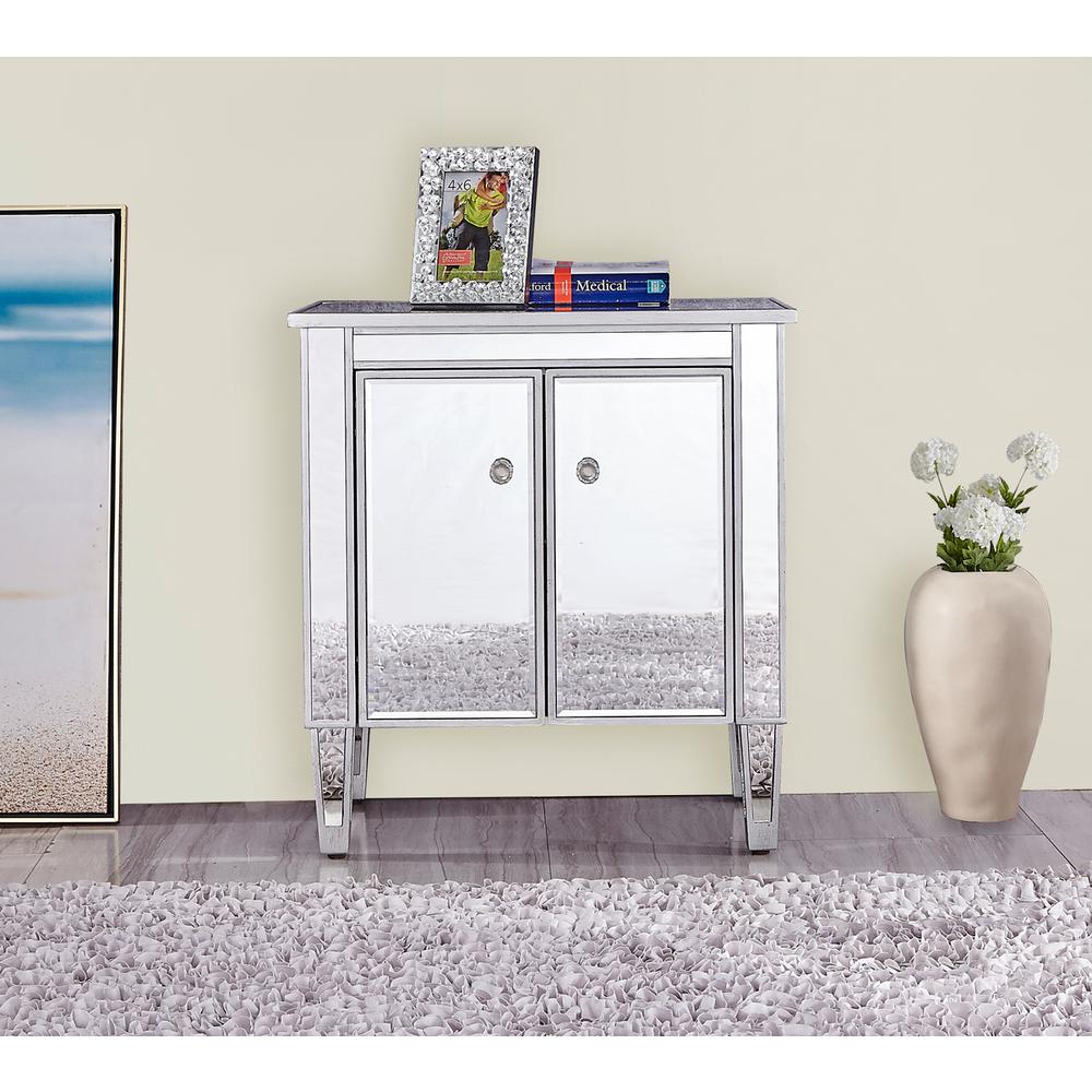 Cabinet 2 doors 24in. W x 16in. D x 26in. H in antique silver paint. Picture 8