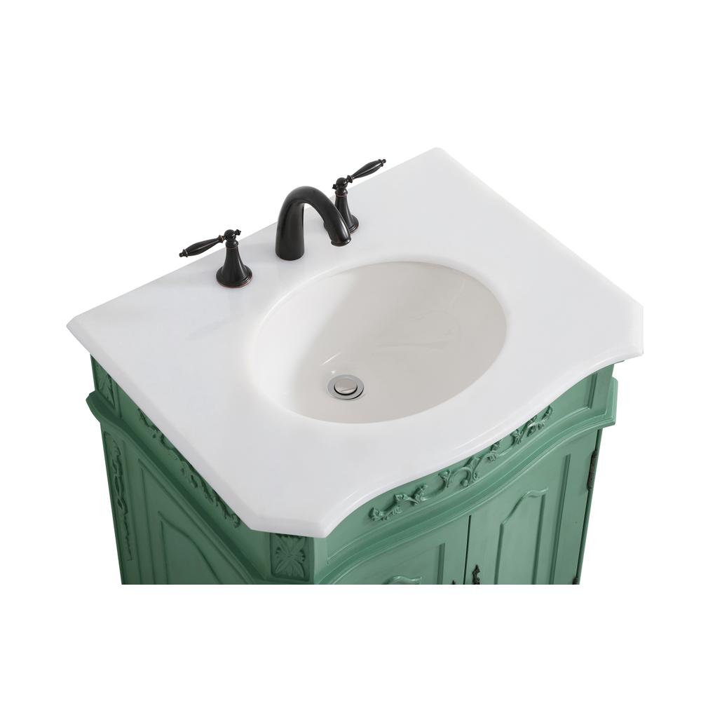27 inch Single Bathroom vanity in vintage mint. Picture 10