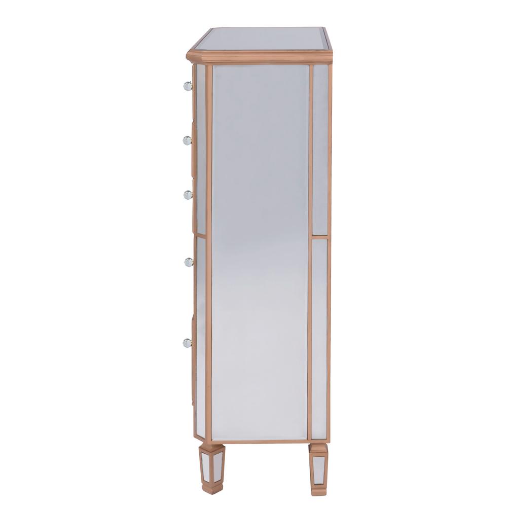 5 Drawer Cabinet 33 in. x 16 in. x 49 in. in Gold paint. Picture 9