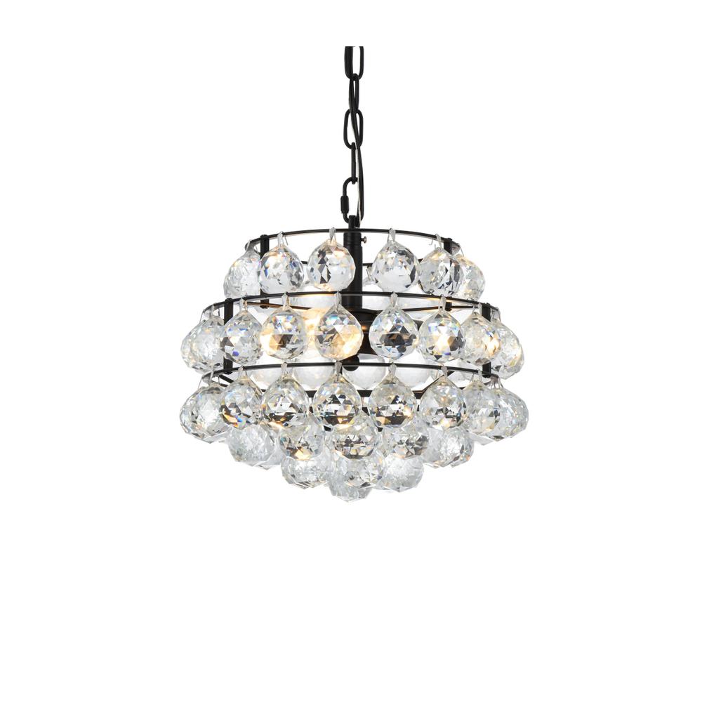 Savannah 12 inch pendant in black. Picture 2