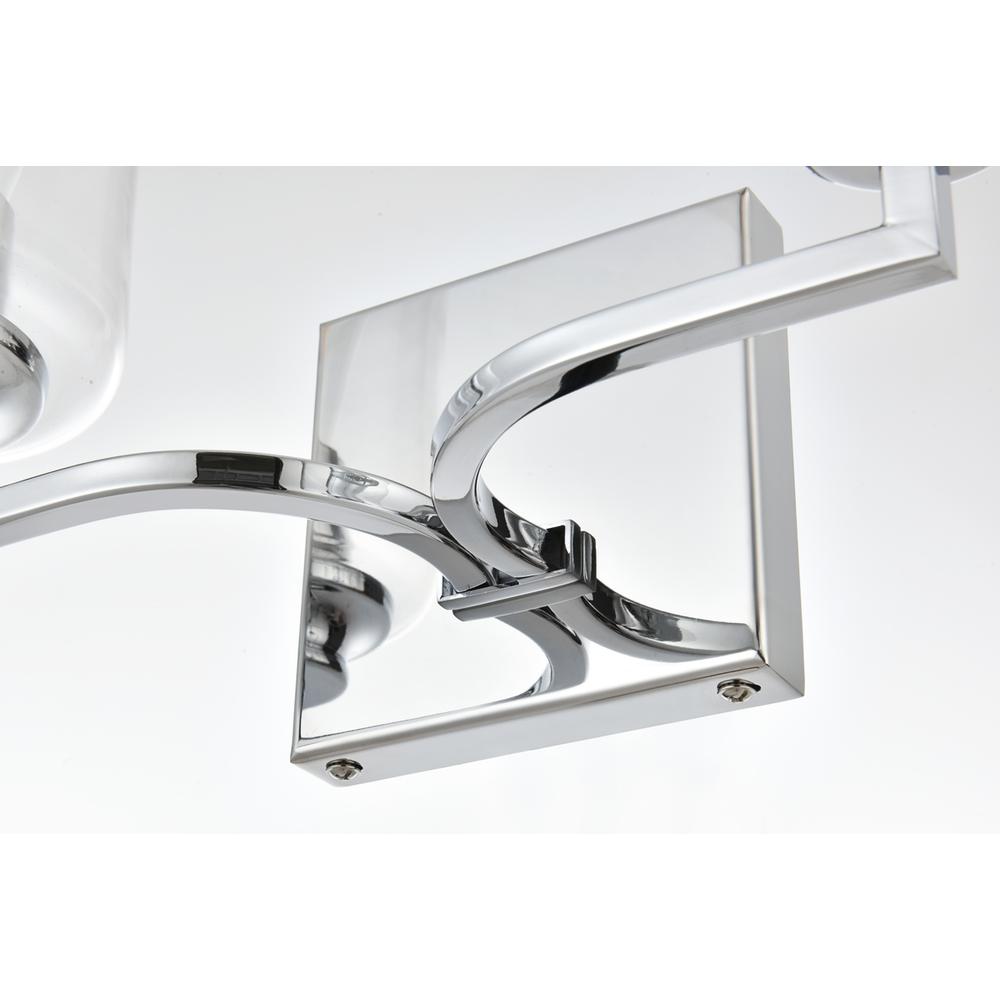 Ronnie 2 light Chrome and Clear Bath Sconce. Picture 6