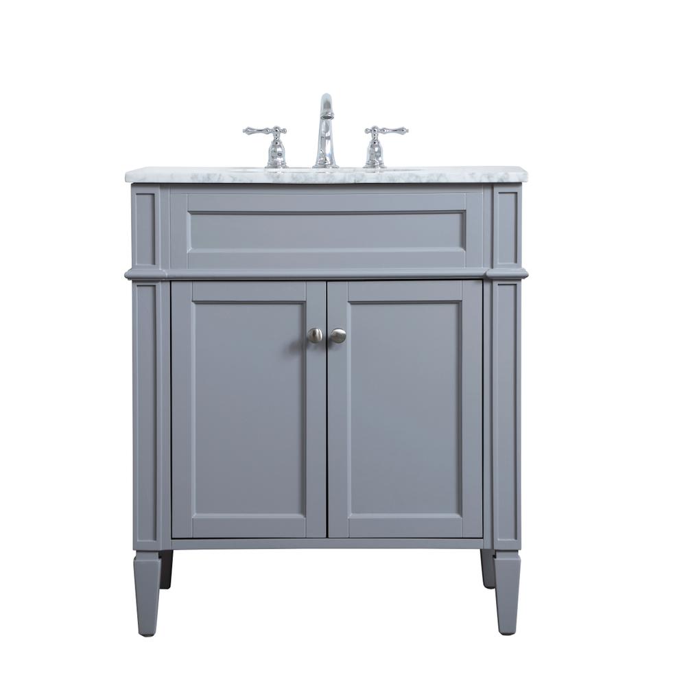 30 inch Single bathroom vanity in Grey. Picture 1