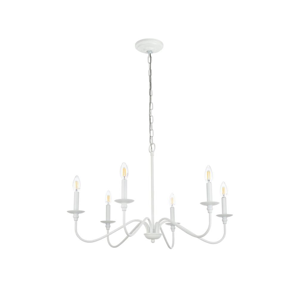 Rohan 36 inch chandelier in White. Picture 6
