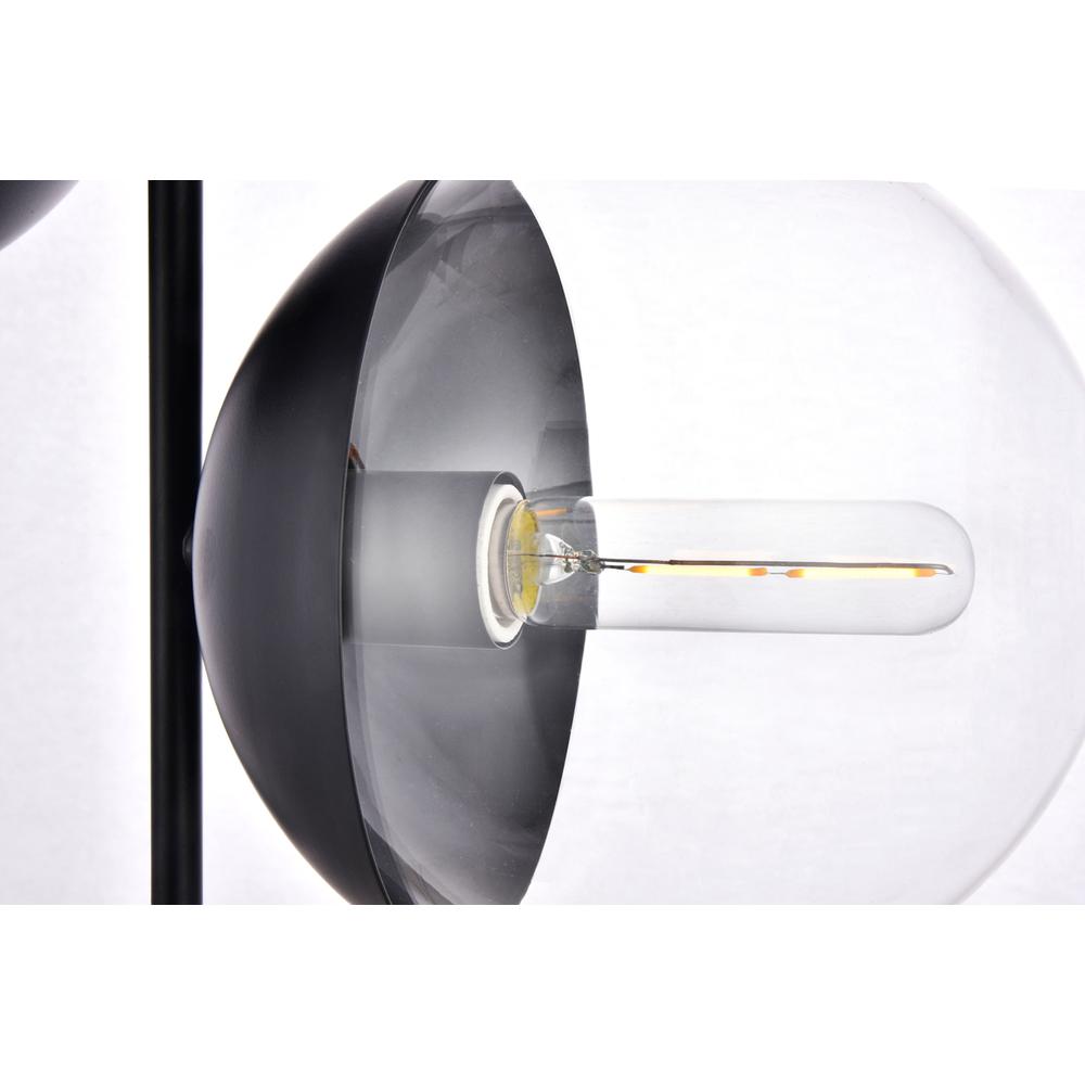 Eclipse 2 Lights Black Pendant With Clear Glass. Picture 5