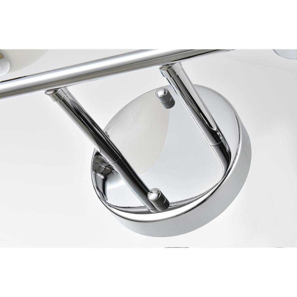 Cordelia 4 light Chrome and frosted white Bath Sconce. Picture 5