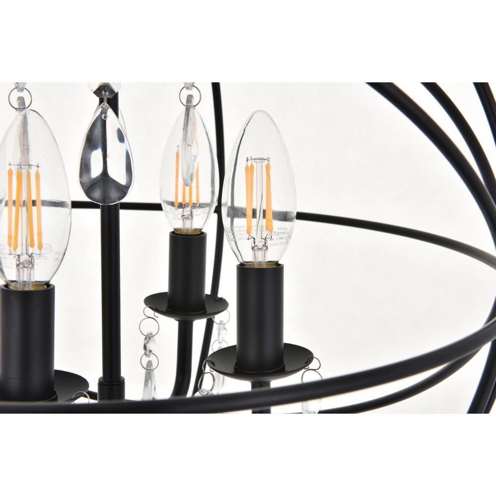 Wallace 4 light Matte Black Pendant. Picture 6