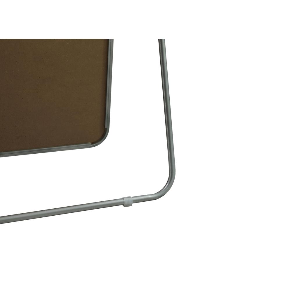 Soft Corner Metal Rectangle Full Length Mirror 32x72 Inch in Silver. Picture 8