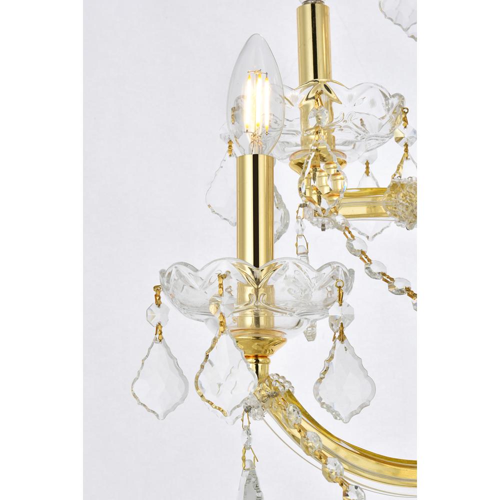 Maria Theresa 5 light Gold Wall Sconce Clear Royal Cut Crystal. Picture 3