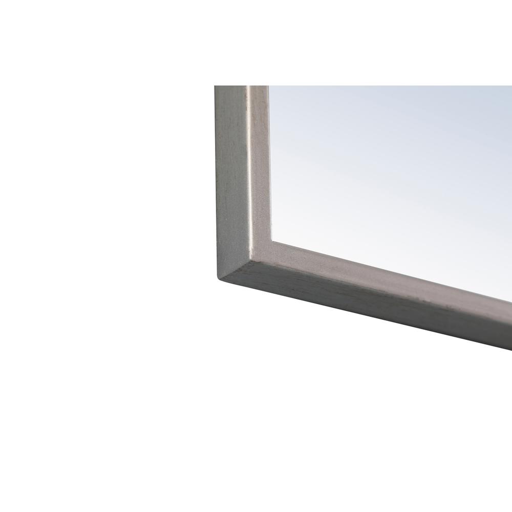 Metal frame Rectangle Mirror 18 inch Silver. Picture 8
