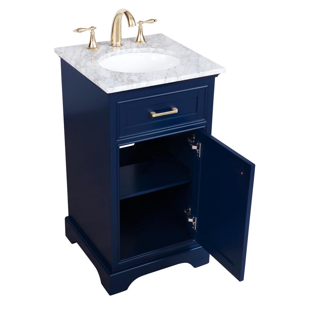 19 inch Single bathroom vanity in Blue. Picture 9
