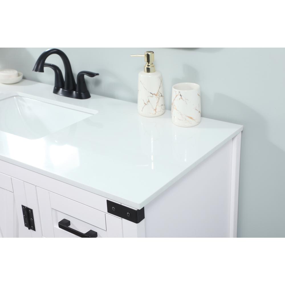 48 inch Single bathroom vanity in white. Picture 5