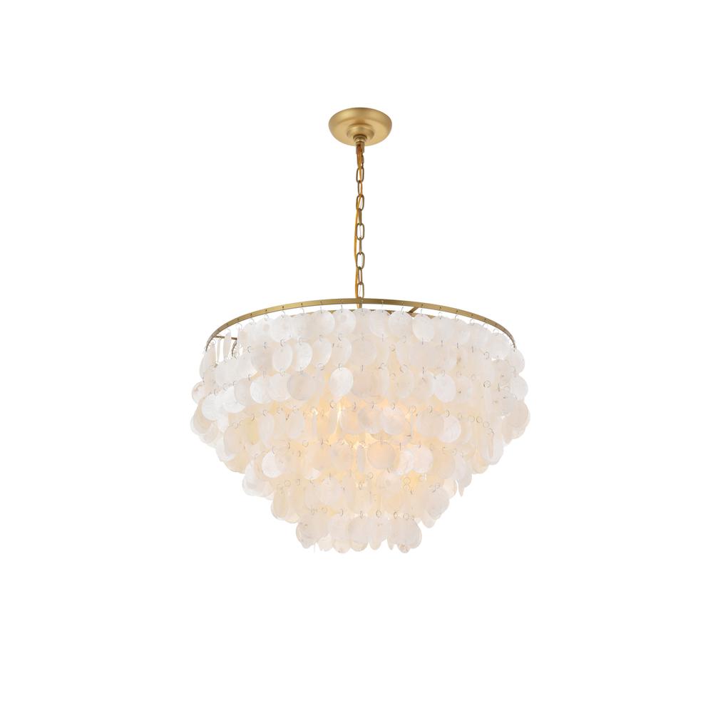 Selene 6 light Brass Pendant. Picture 5
