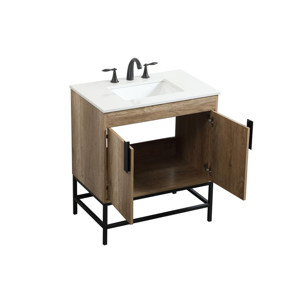 30 inch Single bathroom vanity in natural oak. Picture 9