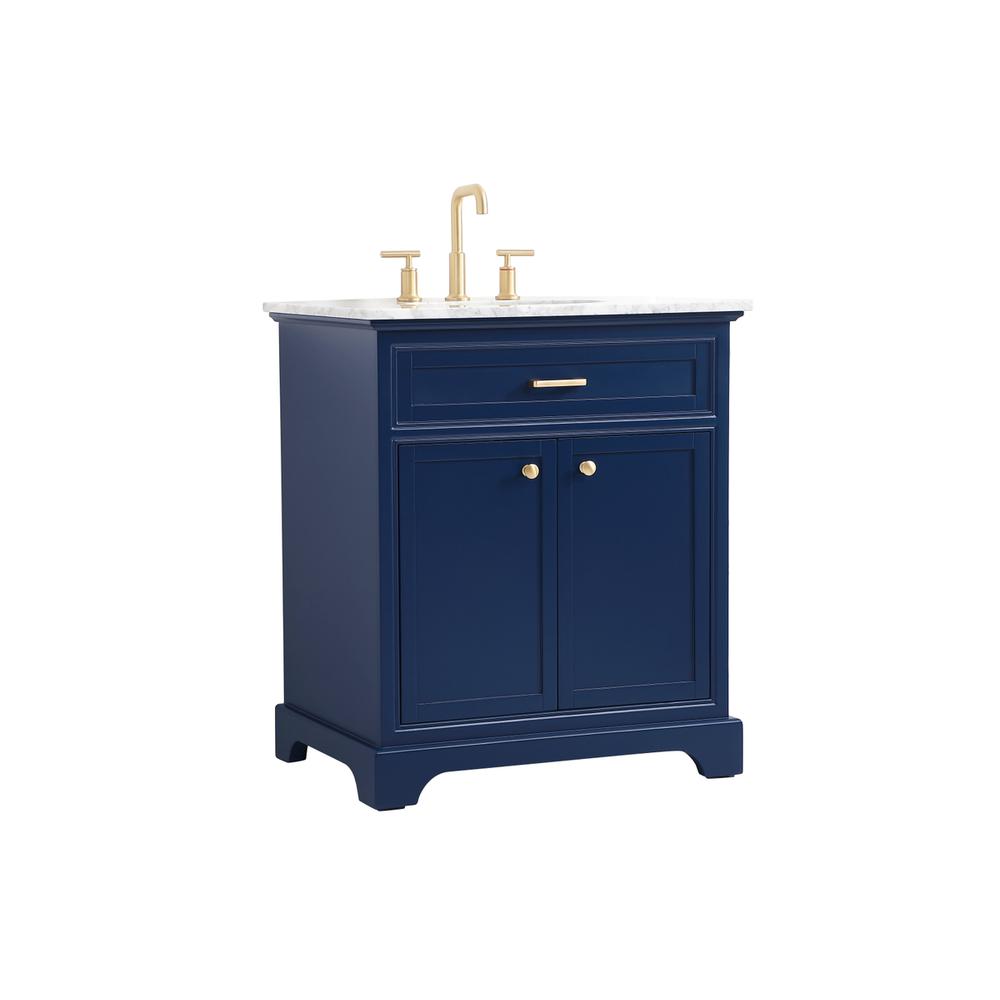 30 inch Single bathroom vanity in Blue. Picture 7