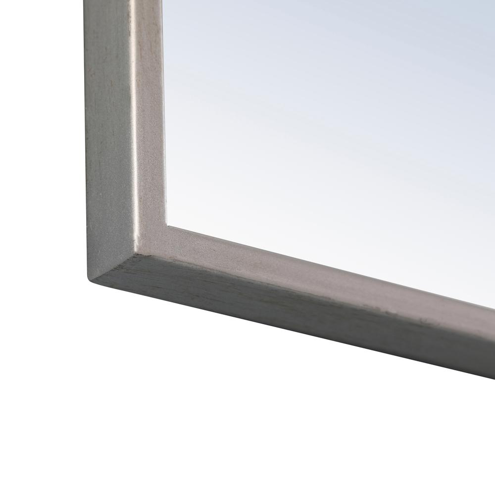 Metal frame Rectangle Mirror 24 inch Silver. Picture 9