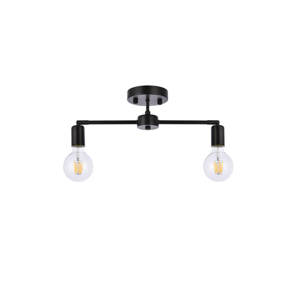 Zane 2 lights black flush mount. Picture 6