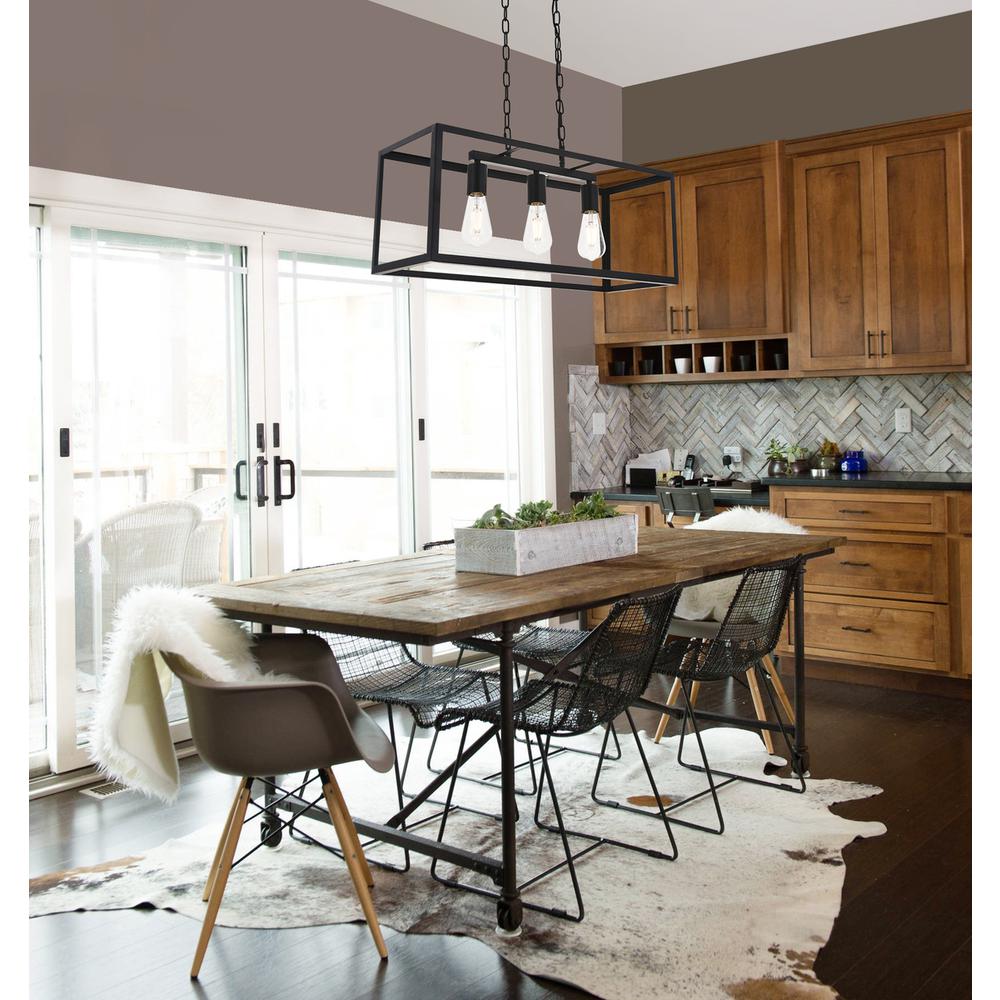 Resolute 3 light black Pendant. Picture 12
