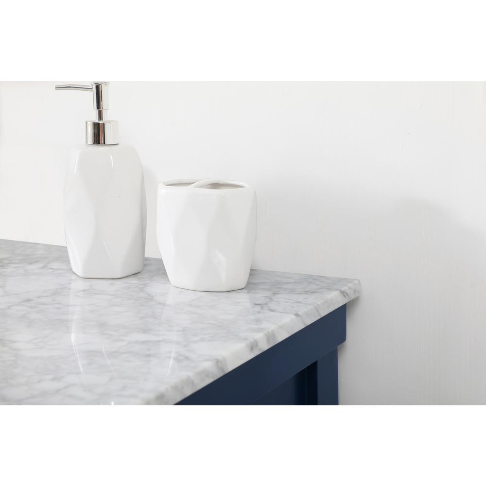 42 inch Single bathroom vanity in blue. Picture 5
