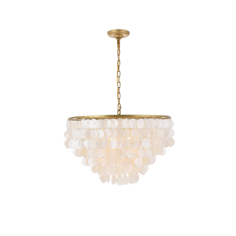 Selene 6 light Brass Pendant. Picture 6