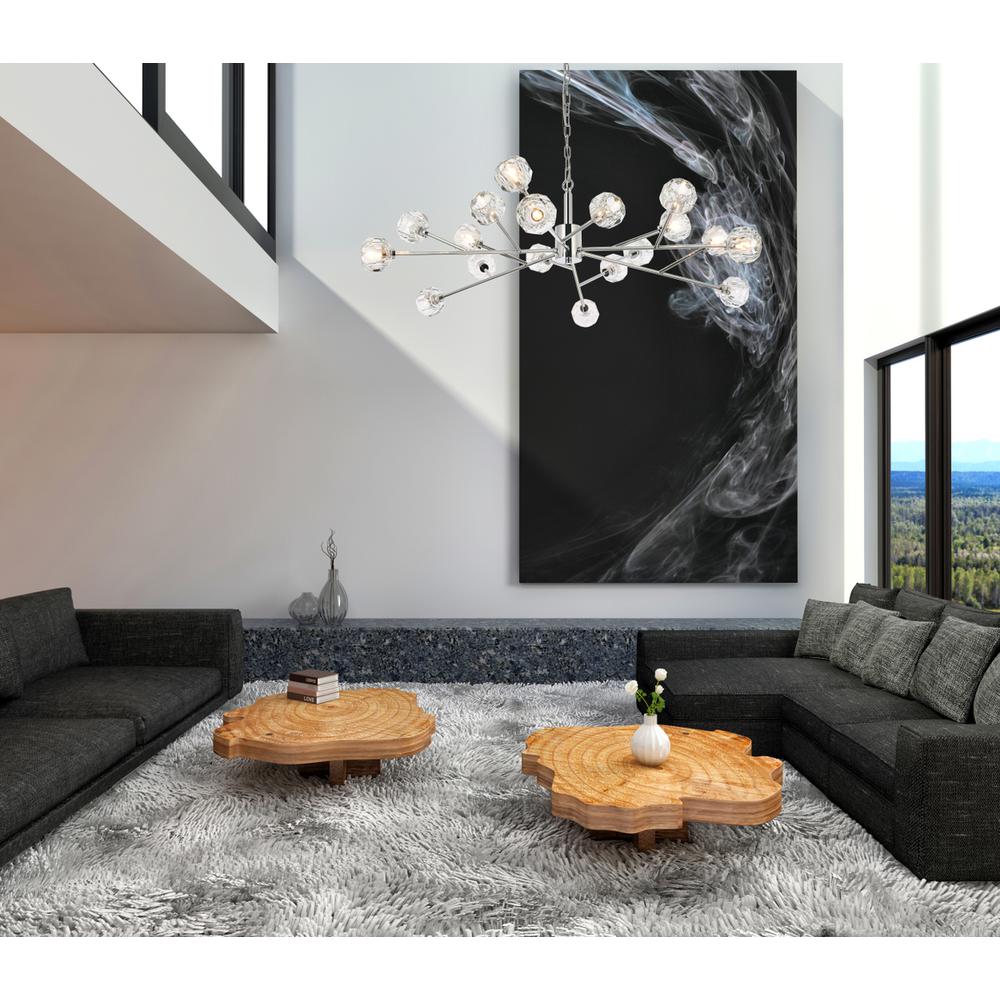 Graham 18 Light Pendant in Chrome. Picture 8
