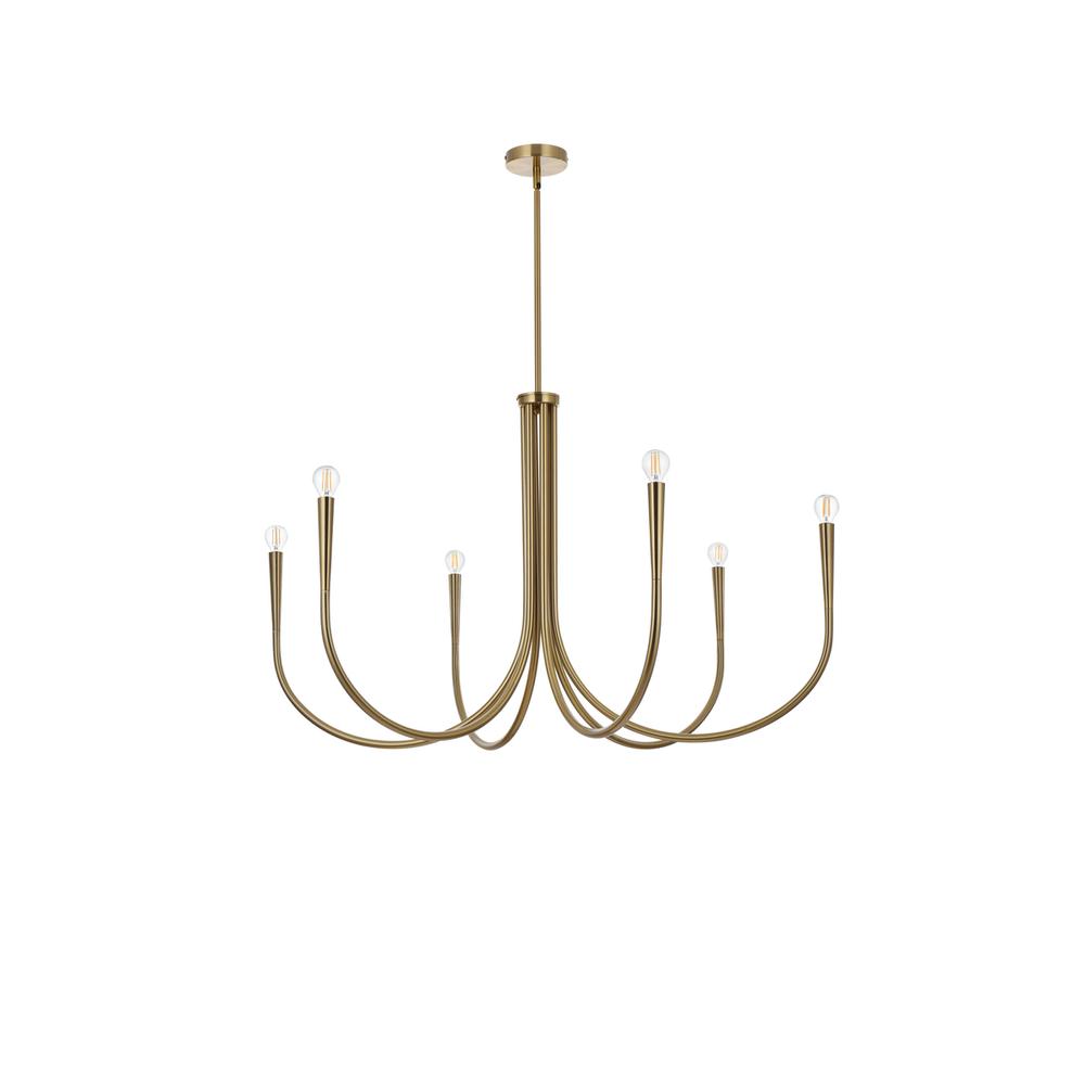 Layne 42 inch chandelier in Gold. Picture 6