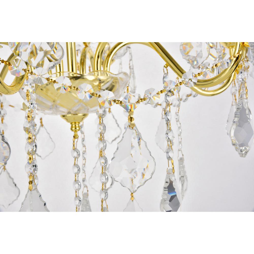 St. Francis 6 light Gold Chandelier Clear Royal Cut Crystal. Picture 5