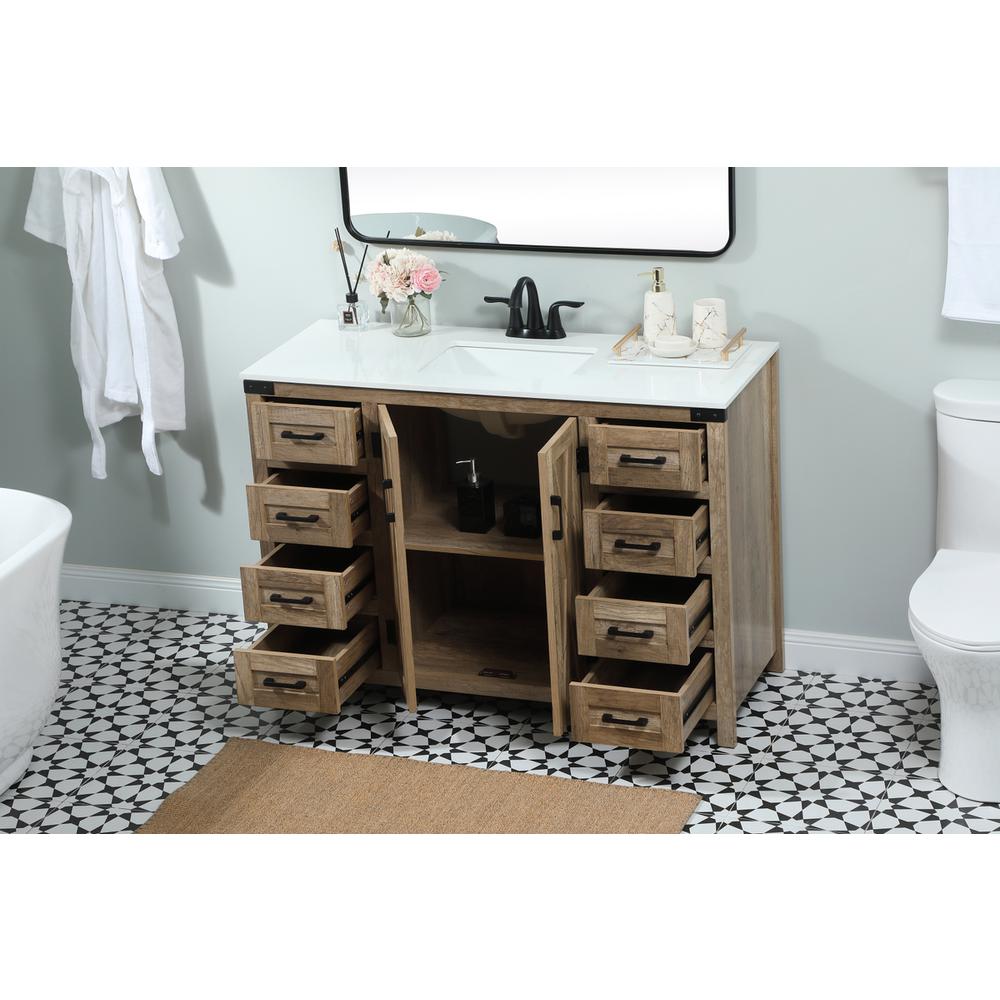 48 inch Single bathroom vanity in natural oak. Picture 3