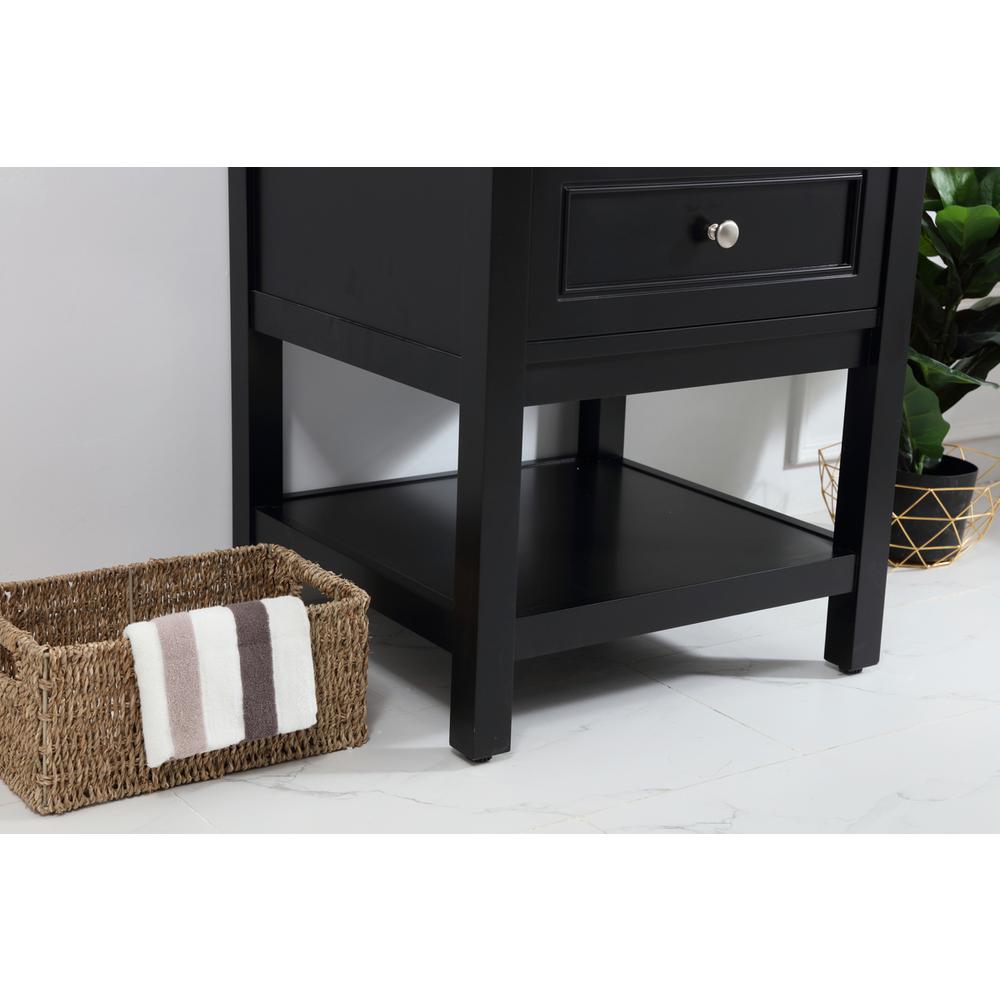 24 in. Single bathroom vanity set in Black. Picture 4