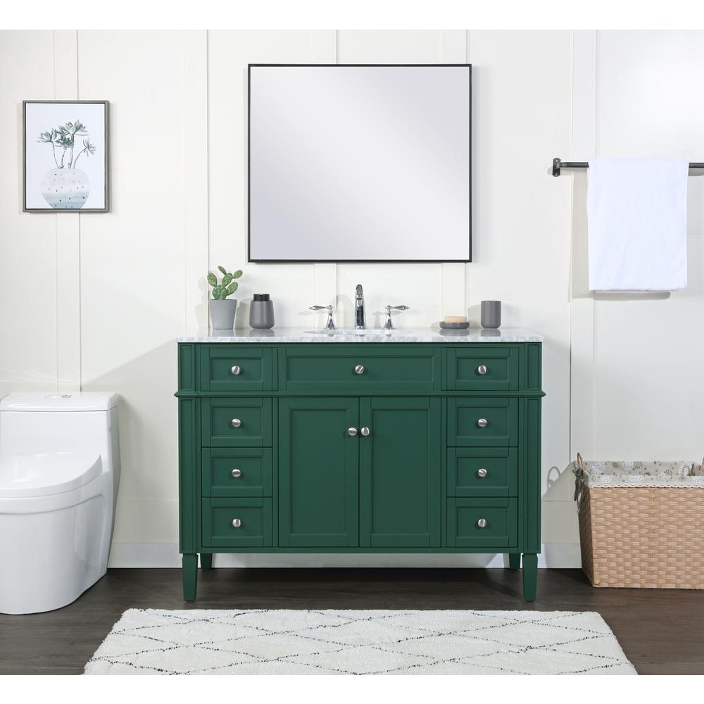 48 inch Single bathroom vanity in green. Picture 4