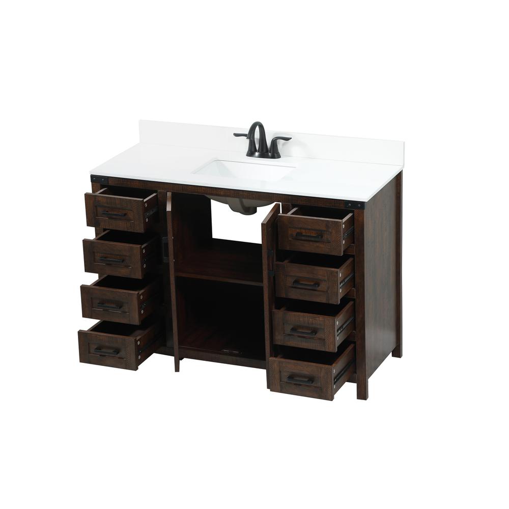 48 inch Single bathroom vanity in expresso with backsplash. Picture 9