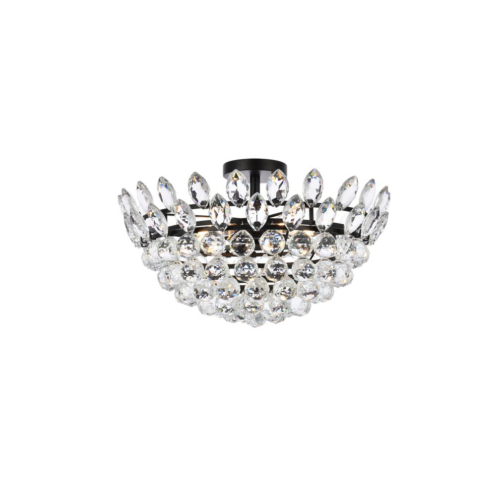 Emilia 20 inch flush mount in black. Picture 1